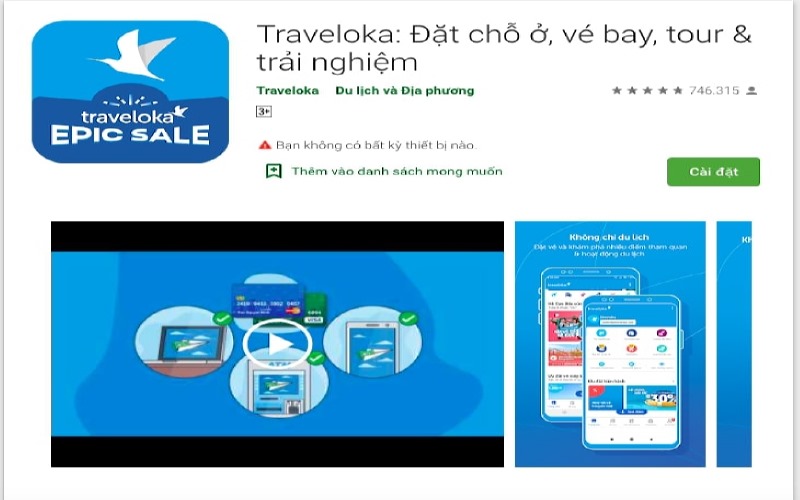Traveloka - Ứng dụng đặt vé máy bay nhanh